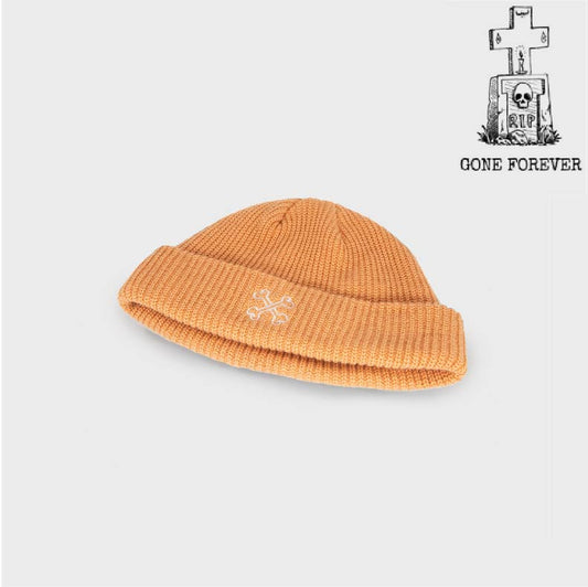 Cross Bones Logo Beanie - Peach