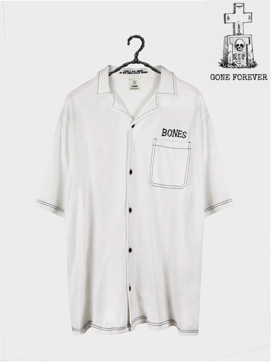 Bones Classic Contrast Stitch Shirt - White