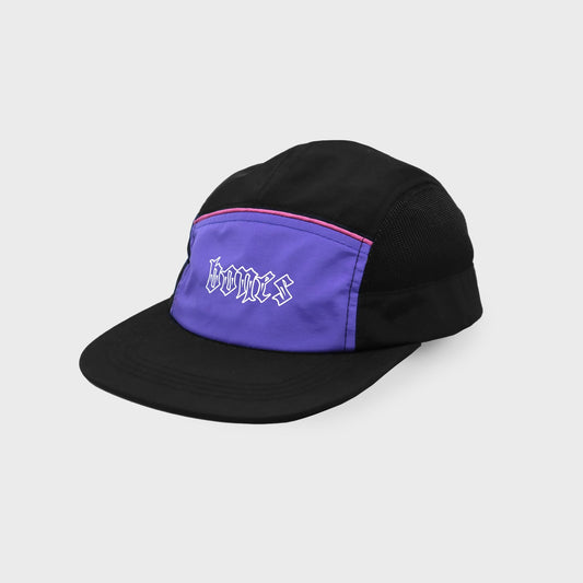 Steeze Retro 5 Panel Cap - Black/Purple