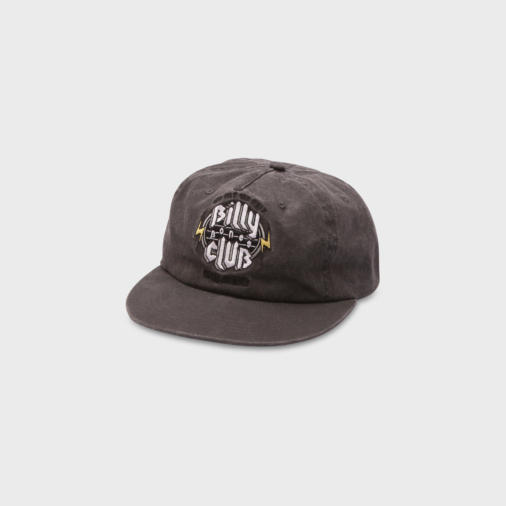 Billy Bones Club フラットピークキャップ ブラック Bolt Cap