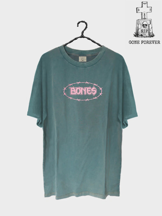 Bones Barb Tee - Washed Jade