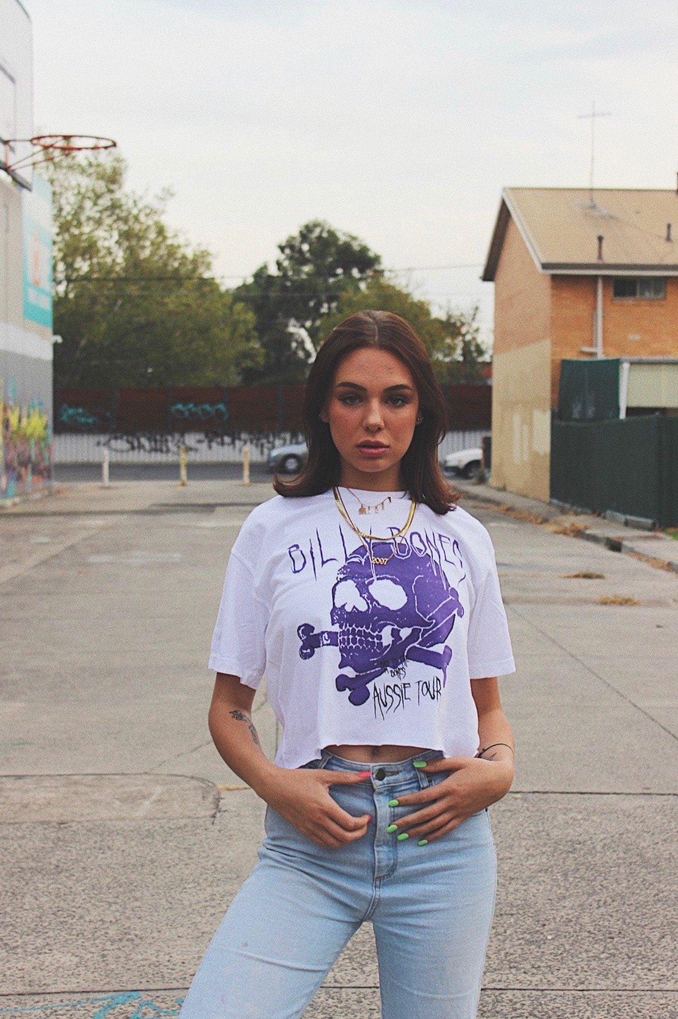 Purple Rain Crop- White