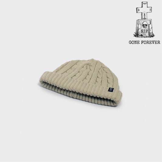 Vanilla Cream - Fisherman Knit Beanie